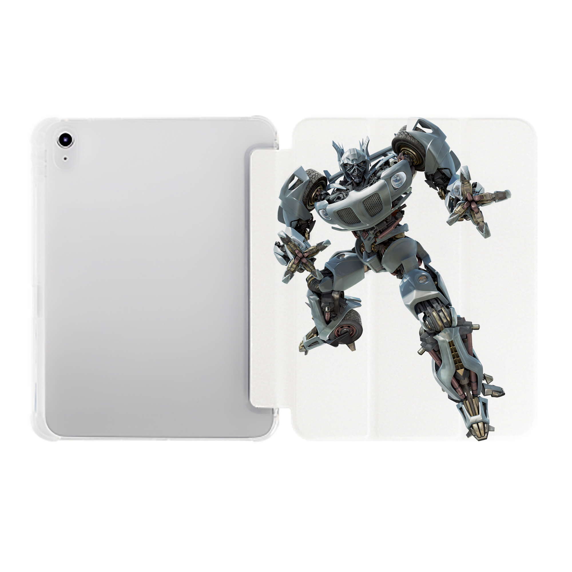 （画像用） Transformers トランスフォーマー IPad ケース ペン収納付き 三つ折りスタンド PUレザー×シリコン 対応機種9.5/10.5/10.9インチ